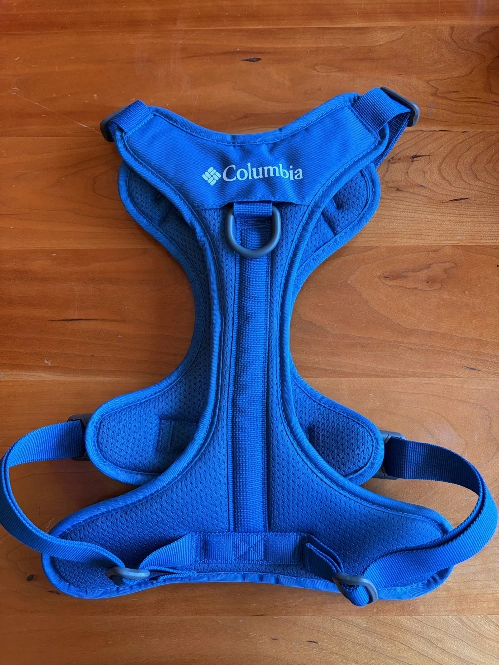 Columbia Blue Padded Dog Harness with D-Ring, size Large